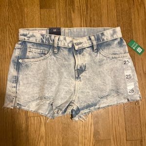 Low rise denim shorts. Girls Size 0.